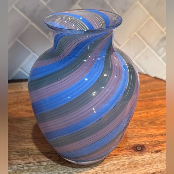 Hand blown art glass vase artist signed - Picture 2 of 6